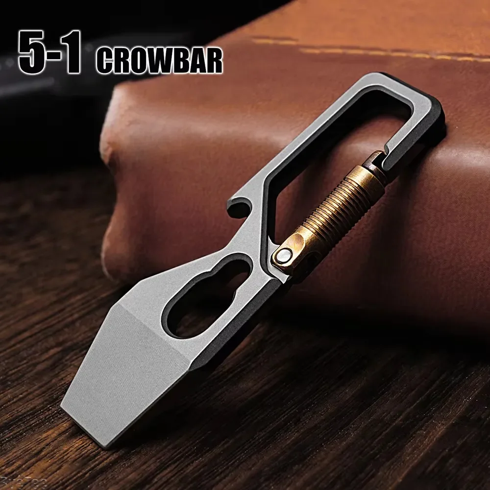 6cm 5-1 Multi-function Keychai - огляд і ціна Titanium Pry Bar